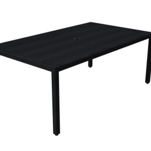 TABLE 42 X 72  ALUMINIUM ARGENT ANTIQUE